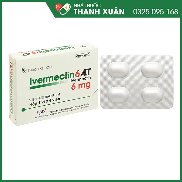 Ivermectin 6 A.T trị giun, ấu trùng